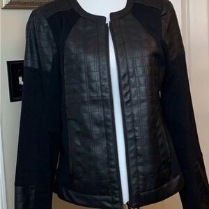 Larry Levine Black Quilted Leather Jacket